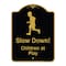 Signmission Designer Series-Slow Down Children Play Black & Gold Heavy-Gauge Aluminum, 24" x 18", BG-1824-9891 A-DES-BG-1824-9891 - alternate 1